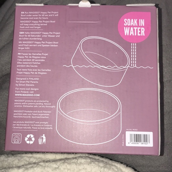 Magisso Cozy rose medium water bowl New - Picture 3 of 4